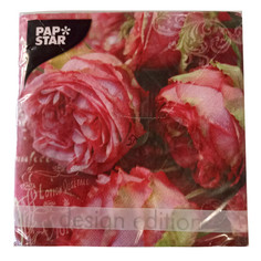 Салфетки с дизайном салфетка PAP-STAR Розалия 3-слойные 33х33см 20шт