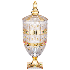 Лимонадники, банки с краником диспенсер для напитков LEFARD Gold glass 4,8л 19х19х52см с краником стекло