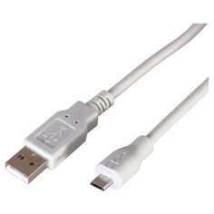 Кабели кабель USB-microUSB 3 м, серый Rexant
