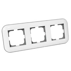 Рамки для розеток, выключателей, накладки декоративные рамка 3 поста OVIVO Loft белый/черный
