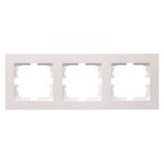 Рамки для розеток, выключателей, накладки декоративные рамка 3 поста LEZARD Vesna горизонтальная жемчужно-белый перламутр