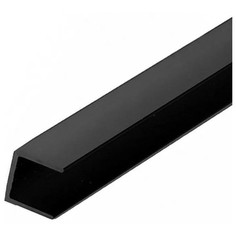 Профили для стеновых панелей профиль торцевой для мебельного щита 4мм 60см чёрный матовый алюминий Вардек