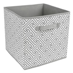 Короба складные короб-кубик для хранения Handy Home Орнамент UC-227 30x30xВ20 см серый спанбонд картон