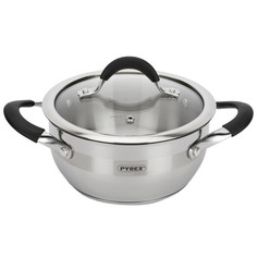 Кастрюли из нержавеющей стали кастрюля PYREX Comfort 1,9л 18см нерж.сталь стекл.крышка индукция