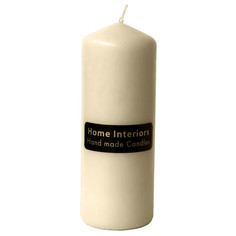 Свечи-столбики, фигурные свеча-столбик HOME INTERIORS 6х17см 50ч/г сл.кость без аромата