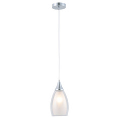 Светильники подвесные светильник подвесной SCHAFFNER Nardo 1xE14 40Вт стекло металл хром