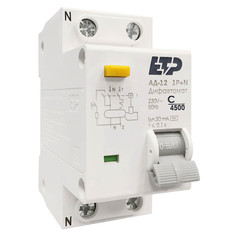Автоматы защиты выключатель дифференциального тока ETP 1P+N 25А тип АС 30 мА 4,5 кА