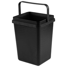 Контейнеры для мусора ведро для мусора 11л без крышки квадратное черное пластик