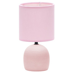Настольные лампы декоративные лампа настольная RIVOLI Sheron E14 40Вт керамика ткань розовая