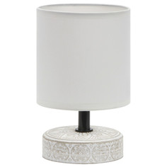 Лампы настольные лампа настольная RIVOLI Eleanor E14 40Вт керамика ткань белый бежевый