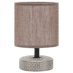 Лампы настольные лампа настольная RIVOLI Eleanor E14 40Вт керамика ткань кофейная