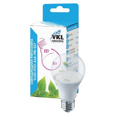 Лампы для растений лампа светодиодная для растений VKL electric А65 10Вт E27 220V пластик