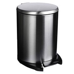 Контейнеры для мусора контейнер для мусора PRIMA NOVA Cigo 6л круглый Soft Close с педалью нерж.сталь хром матовый/черный