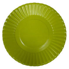 Тарелки, миски одноразовые набор тарелок Зеленые 6шт 18,5см бумага