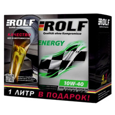 Масла для четырехтактных двигателей полусинтетические масло моторное ROLF Energy SAE 10W40 API SL/CF 4л + 1л Акция