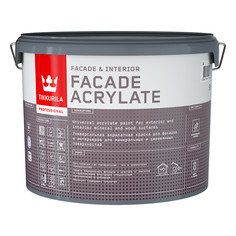 Краски и эмали фасадные краска акрилатная фасадная TIKKURILA Facade Acrylate база A 9л белая, арт.700012342