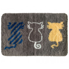 Коврики для ванной и туалета коврик для ванной Котики 50х80см микрофибра серый Dasch Gmb H