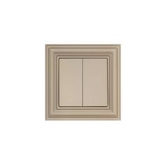 Выключатель двухклавишный Liregus Retro кремовый омбре 29-106