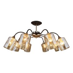 Люстра Потолочная люстра IMEX MD.4052-8-S COFFEE+FGD