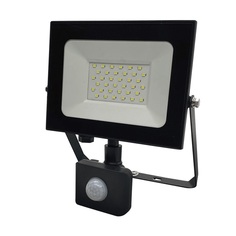 Прожектор светодиодный с датчиком движения True Energy Power Plus 30W, 6500K, IP65, черный 13203