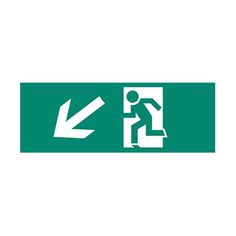 Пиктограмма ФАZA ДСА Направление к эвакуационному выходу налево вниз 5035157 ФАzА
