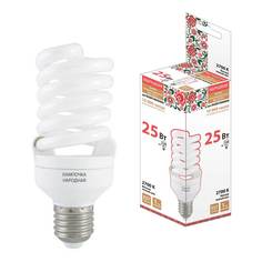 Лампочка Лампа люминесцентная TDM Electric Народная E27 25W 2700K матовая SQ0347-0062