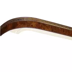 Карниз шинный двухрядный «Грация» в наборе 240 см пластик цвет корень ореха Legrand