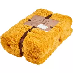 Плед "Мягкий мех" 200x220 см искусственный мех цвет желтый Eclair