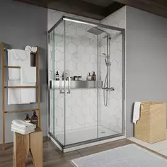 Душевая ширма Sensea Quad прямоугольная для поддона 80х120 см