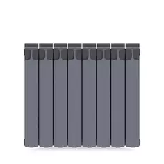 Радиатор Rifar Monolit 500 8 секций боковое подключение биметалл цвет серый