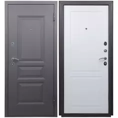 Дверь входная металлическая 2Ф 205x96 см. правая арктик Без бренда