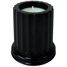 Свеча в гипсе Колонна-1 черная 8 см Эвис