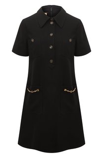 Платье из шелка и шерсти Gucci