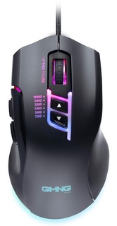 Мышь GMNG XM004 1651282 черная/красная оптическая (12800dpi) USB для ноутбука (8but)