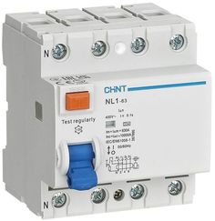 Выключатель дифференциального тока (ВДТ, УЗО) CHINT 200230 3P+N, 40А, 300mA, тип AС, 6кА, NL1