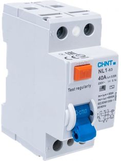 Выключатель дифференциального тока (ВДТ, УЗО) CHINT 200213 1P+N, 40А, 30mA, тип AС, 6кА, NL1