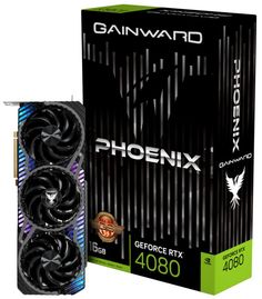 Видеокарта PCI-E Gainward GeForce RTX 4080 Phoenix GS (NED4080T19T2-1032X) 16GB GDDR6X 256bit 5nm 2205/22400MHz 3*DP/HDMI RTL