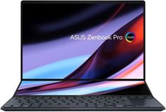 Ноутбук ASUS ZenBook Pro Duo UX8402VU-P1036W 90NB10X2-M003C0 i7-13700H/16GB/1TB SSD/GeForce RTX4050 6GB/14.5" OLED Touch 2.8K/WiFi/BT/Cam/Bag/Win11Hom