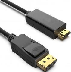 Кабель-адаптер KS-IS KS-744-1.8 DP 20M HDMI 19M 4K экран.1.8м