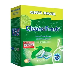 Средства для мытья посуды CLEANANDFRESH Таблетки для посудомоечной машины 100