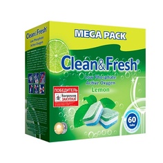 Средства для мытья посуды CLEANANDFRESH Таблетки для посудомоечной машины 60