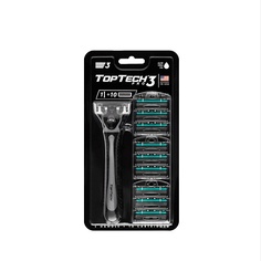 Станок для бритья TOPTECH Мужская бритва Pro 3 c 10 сменными кассетами 1