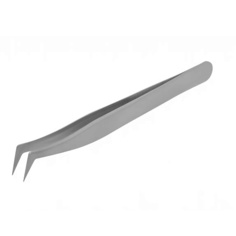 KAIZER PRO Пинцет для снятия ресниц модель топорик САТИН НИКЕЛЬ