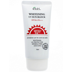 Солнцезащитный крем для лица EKEL Крем солнцезащитный Осветляющий Whitening UV Sun Block SPF 50+ PA+++ 70