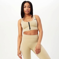 Футболка GYMPANTHERS Топ на молнии и перекруткой на спине Beige 1
