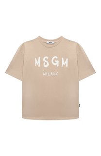 Хлопковая футболка MSGM kids