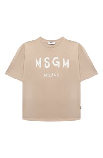 Хлопковая футболка MSGM kids