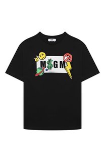 Хлопковая футболка MSGM kids