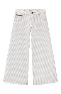 Брюки из хлопка и льна Brunello Cucinelli