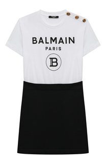 Хлопковое платье Balmain